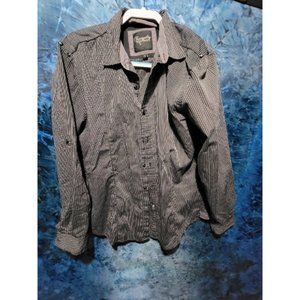 Black and White Button-Up Shirt